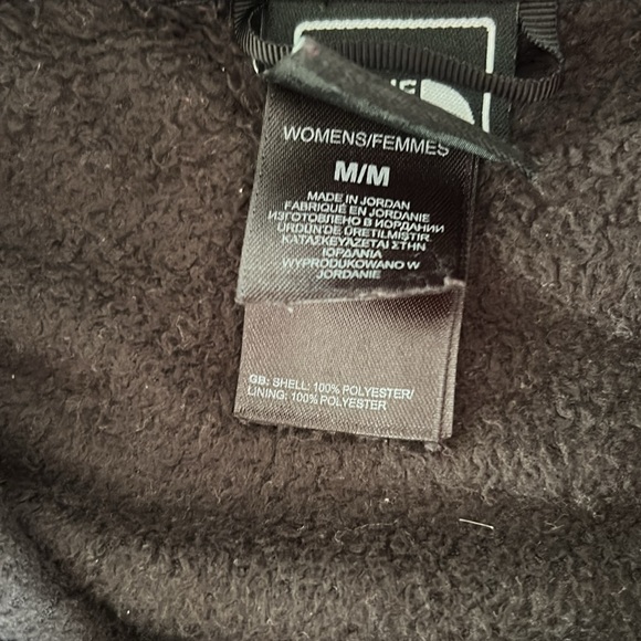 North Face black zip front fleece jacket size M - Picture 3 of 6